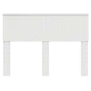 vidaXL Fejtámla fejtámlával Fényes Fehér 135 cm Faanyag