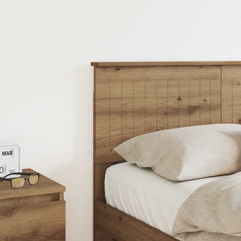 vidaXL Fejtámla fejtámlával Artisan tölgy 135 cm Faanyag