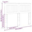 vidaXL Fejtámla fejtámlával Fehér 120 cm Faanyag