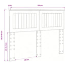 vidaXL Fejtámla Beton Szürke Szerelt fa