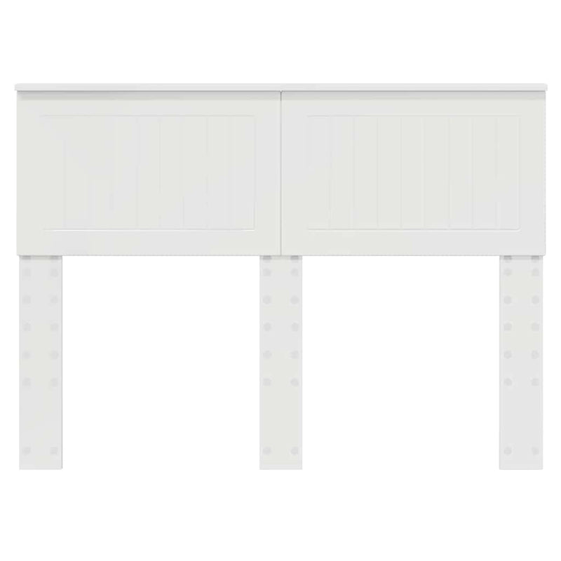 vidaXL Fejtámla fejtámlával Fényes Fehér 120 cm Faanyag