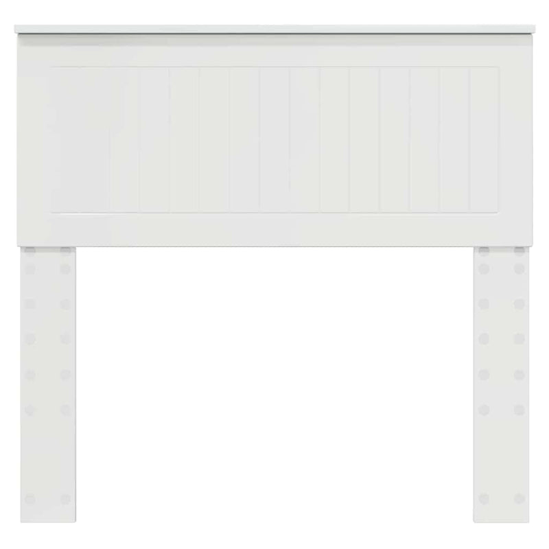 vidaXL Fejtámla fejtámlával Fényes Fehér 90 cm Faanyag