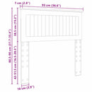 vidaXL Fejtámla fejtámlával Barna Tölgy 90 cm Faanyag