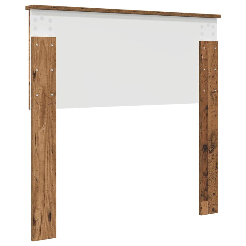 vidaXL Fejtámla fejtámlával Öreg fa 90 cm Faanyag