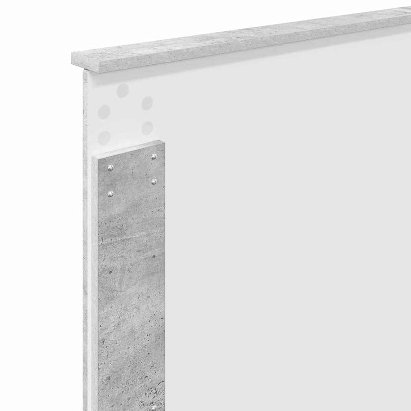 vidaXL Fejtámla fejtámlával Beton Szürke 80 cm Faanyag