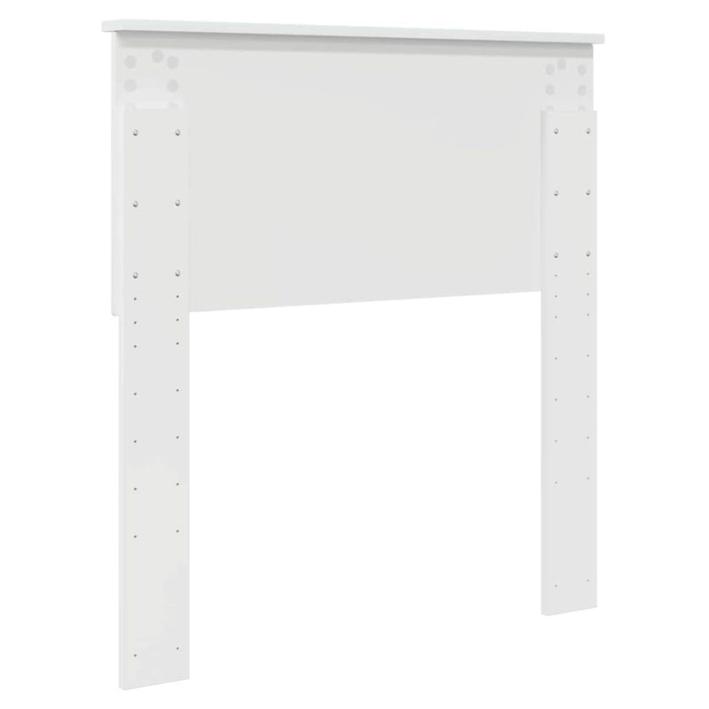 vidaXL Fejtámla fejtámlával Fényes Fehér 80 cm Faanyag
