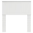 vidaXL Fejtámla fejtámlával Fényes Fehér 80 cm Faanyag