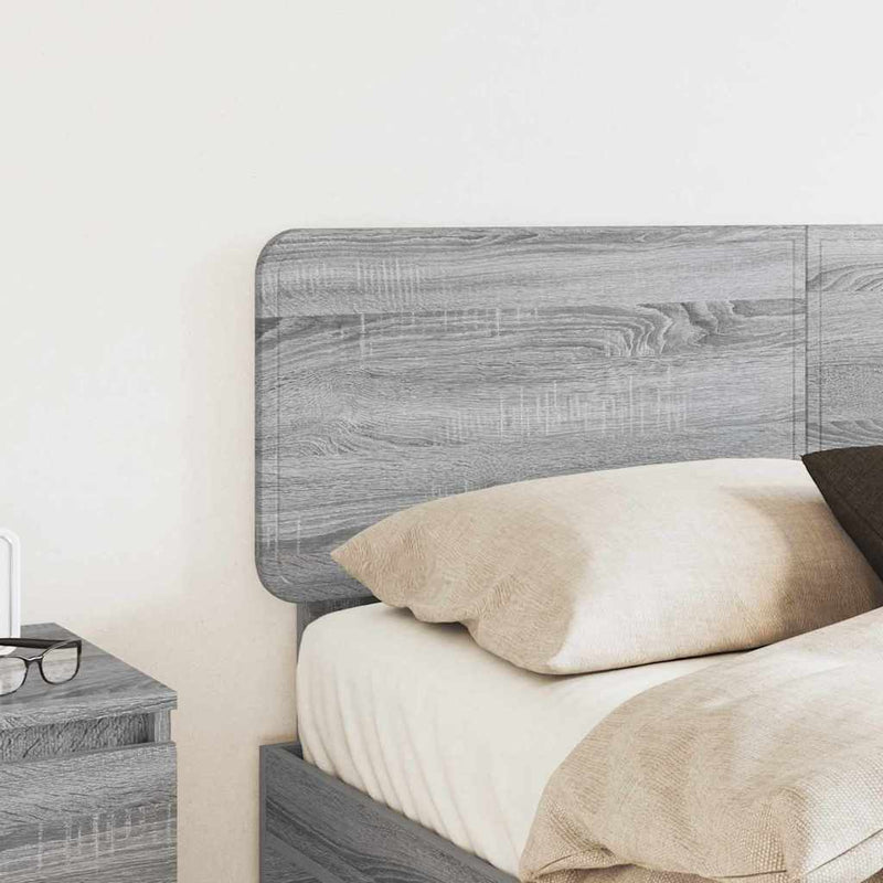 vidaXL Fejtámla fejtámlával Szürke Sonoma 160 cm Faanyag