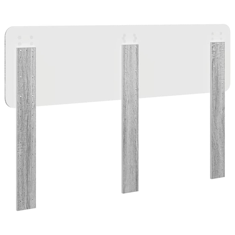 vidaXL Fejtámla fejtámlával Szürke Sonoma 150 cm Faanyag