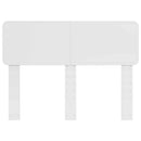 vidaXL Fejtámla fejtámlával Fényes Fehér 135 cm Faanyag