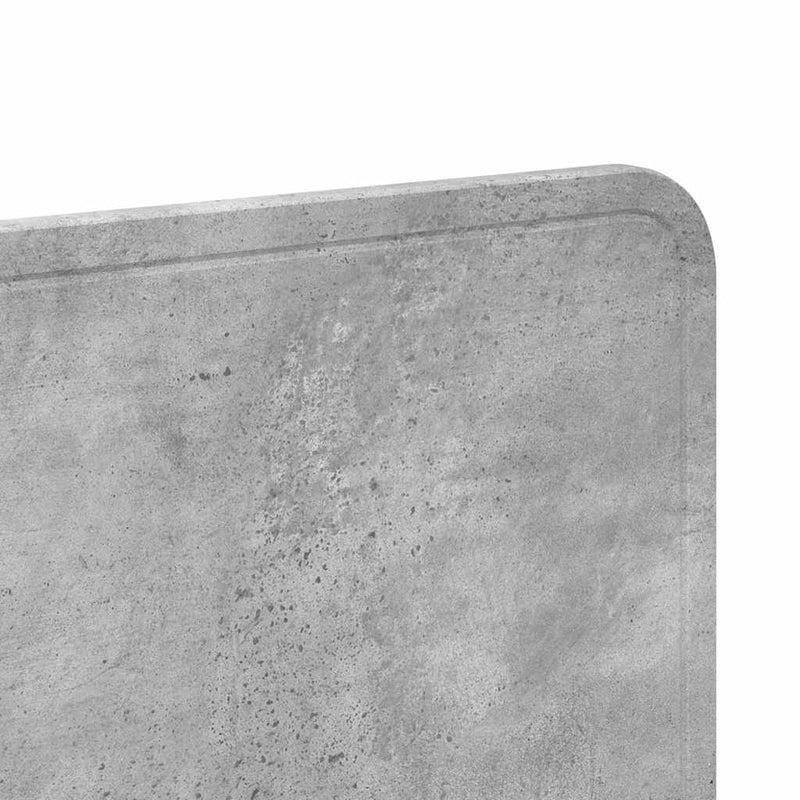 vidaXL Fejtámla fejtámlával Beton Szürke 120 cm Faanyag