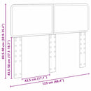 vidaXL Fejtámla fejtámlával Beton Szürke 120 cm Faanyag