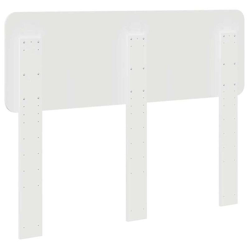 vidaXL Fejtámla fejtámlával Fényes Fehér 120 cm Faanyag