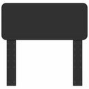 vidaXL Fejtámla fejtámlával Fekete tölgy 100 cm Faanyag