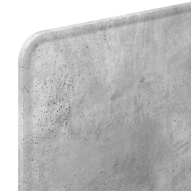 vidaXL Fejtámla fejtámlával Beton Szürke 100 cm Faanyag