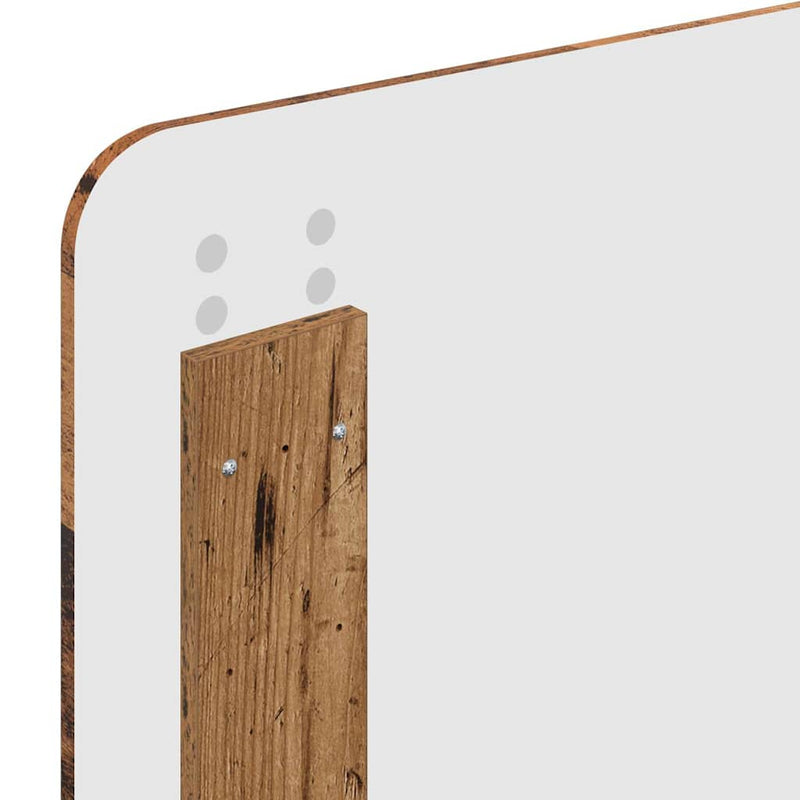 vidaXL Fejtámla fejtámlával Öreg fa 100 cm Faanyag