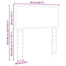 vidaXL Fejtámla fejtámlával Artisan tölgy 80 cm Faanyag
