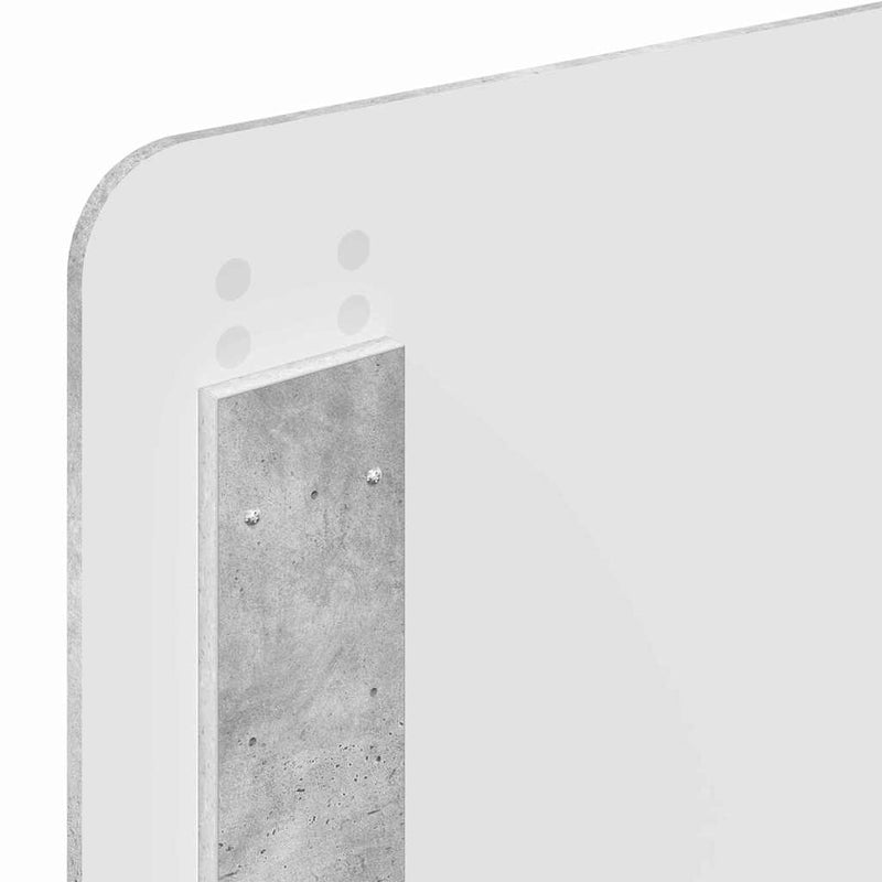 vidaXL Fejtámla fejtámlával Beton Szürke 75 cm Faanyag