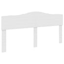 vidaXL Fejtámla fejtámlával Fényes Fehér 200 cm Faanyag