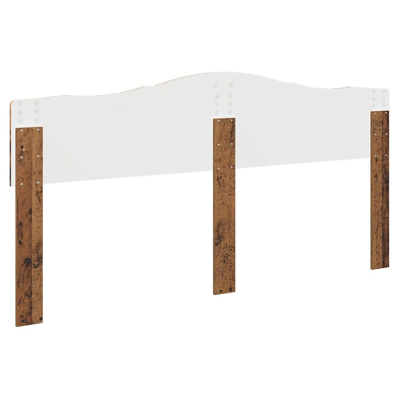 vidaXL Fejtámla fejtámlával Öreg fa 200 cm Faanyag