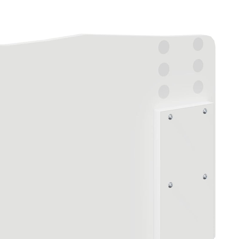 vidaXL Fejtámla fejtámlával Fényes Fehér 180 cm Faanyag