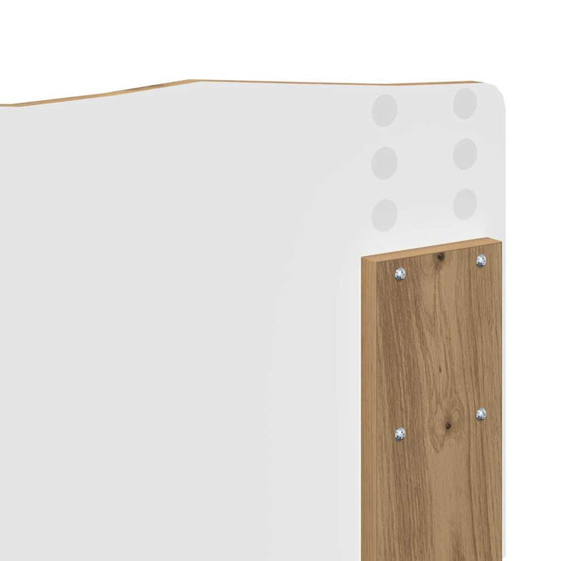 vidaXL Fejtámla fejtámlával Artisan tölgy 180 cm Faanyag