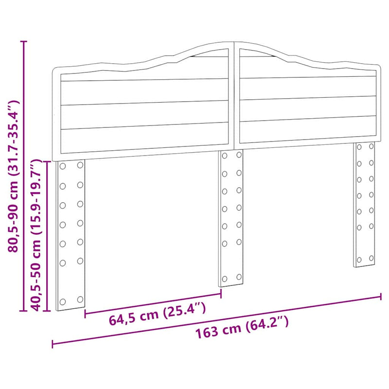 vidaXL Fejtámla fejtámlával Fehér 160 cm Faanyag