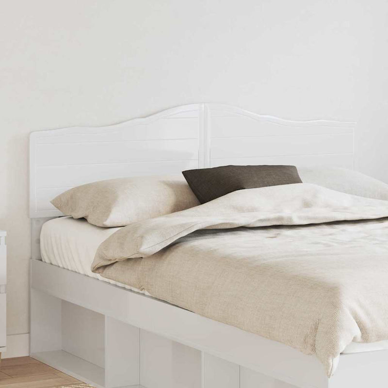 vidaXL Fejtámla fejtámlával Fényes Fehér 160 cm Faanyag