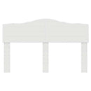 vidaXL Fejtámla fejtámlával Fényes Fehér 140 cm Faanyag