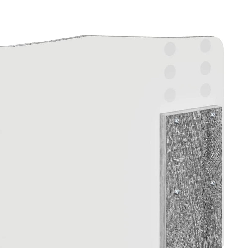 vidaXL Fejtámla fejtámlával Szürke Sonoma 140 cm Faanyag