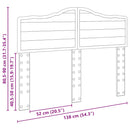 vidaXL Fejtámla fejtámlával Fehér 135 cm Faanyag