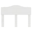 vidaXL Fejtámla fejtámlával Fényes Fehér 135 cm Faanyag