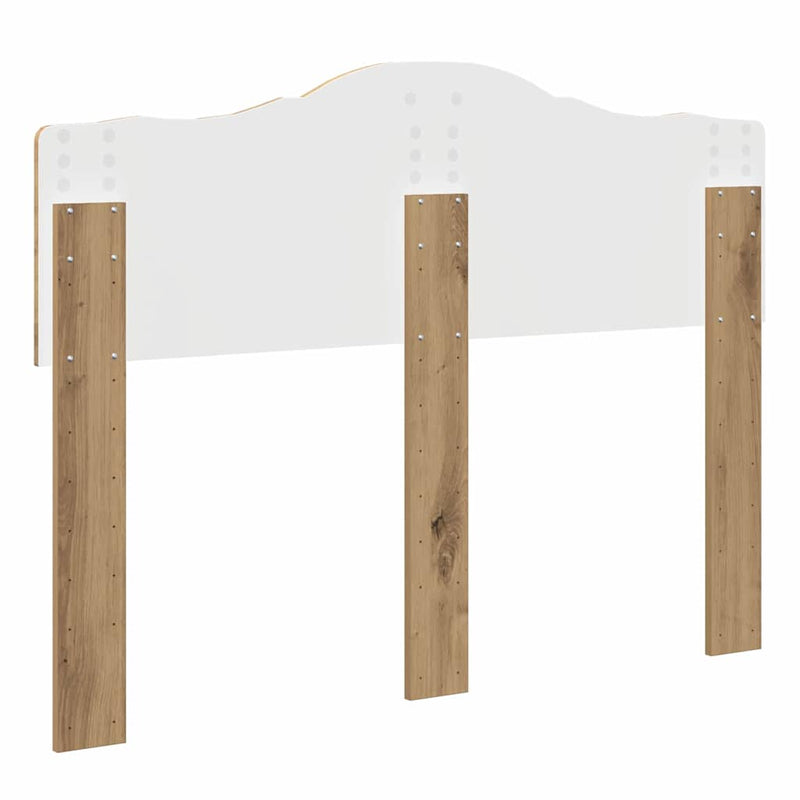 vidaXL Fejtámla fejtámlával Artisan tölgy 135 cm Faanyag