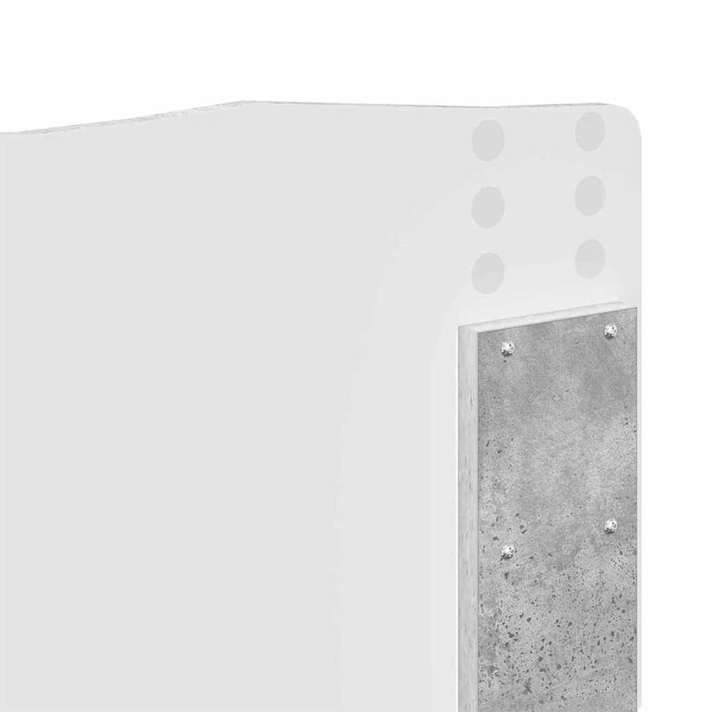 vidaXL Fejtámla fejtámlával Beton Szürke 120 cm Faanyag