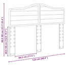 vidaXL Fejtámla fejtámlával Szürke Sonoma 120 cm Faanyag