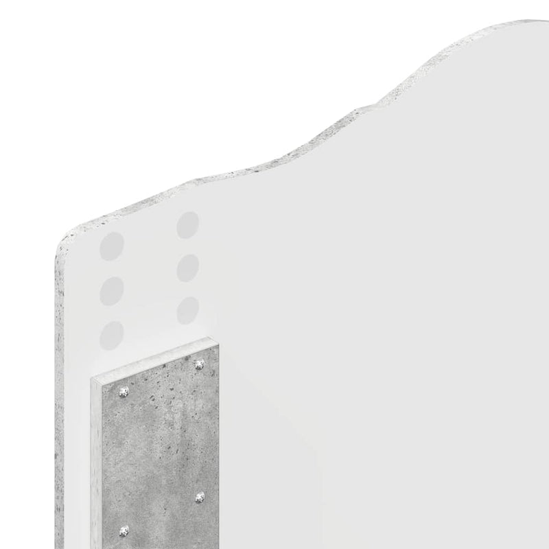 vidaXL Fejtámla fejtámlával Beton Szürke 80 cm Faanyag