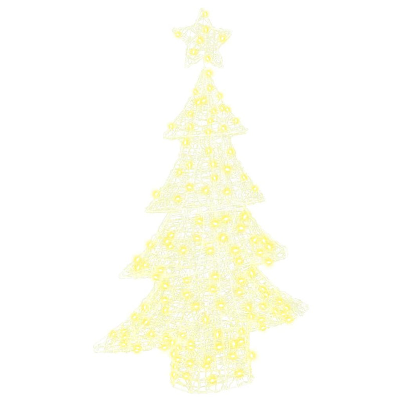 vidaXL Karácsonyfa 100 LED-del Meleg fehér 120 cm Akril