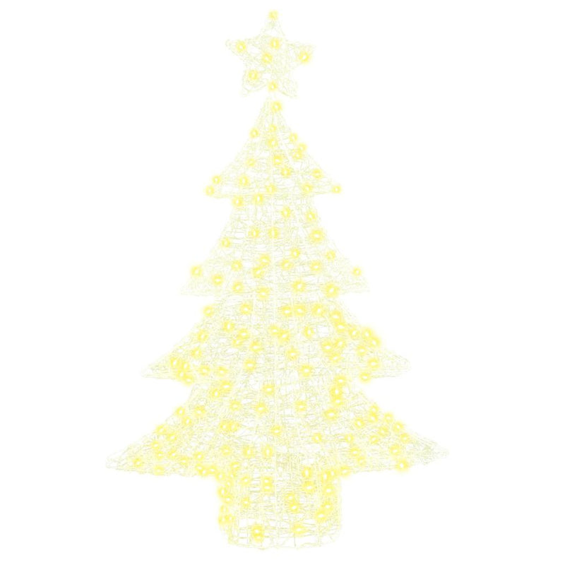vidaXL Karácsonyfa 100 LED-del Meleg fehér 120 cm Akril