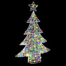vidaXL Karácsonyfa 100 LED-del Sokszínű 120 cm Akril