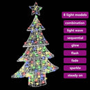 vidaXL Karácsonyfa 100 LED-del Sokszínű 120 cm Akril