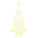 vidaXL Karácsonyfa 160 LED-del Meleg fehér 150 cm Akril