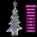 vidaXL Karácsonyfa 160 LED-del Sokszínű 150 cm Akril