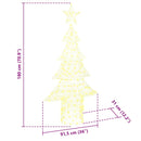 vidaXL Karácsonyfa 240 LED-del Meleg fehér 180 cm Akril