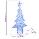 vidaXL Karácsonyfa 240 LED-del Kék 180 cm Akril