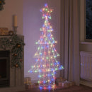 vidaXL Karácsonyfa 240 LED-del Sokszínű 180 cm Akril