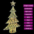 vidaXL Karácsonyfa 120 LED-del Meleg fehér 120,5 cm PET
