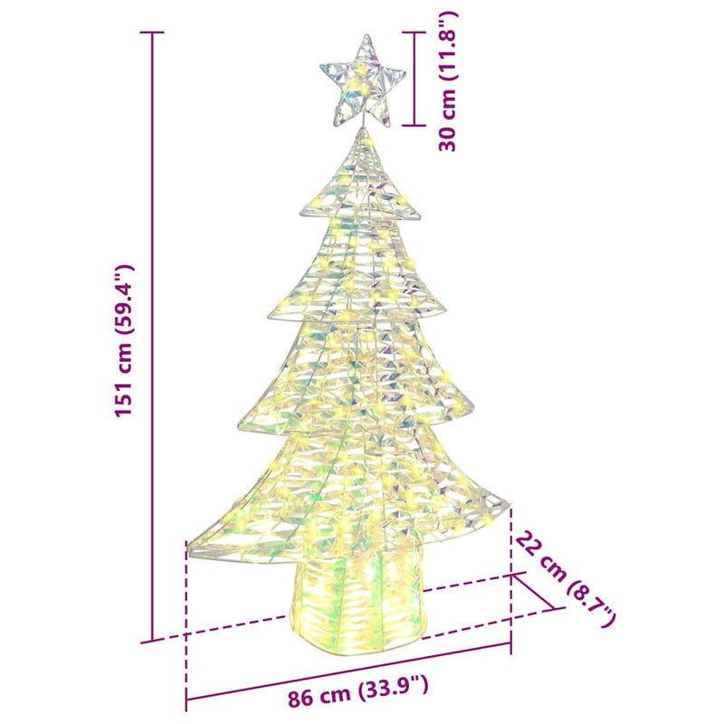 vidaXL Karácsonyfa 160 LED-del Meleg fehér 150 cm PET