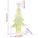 vidaXL Karácsonyfa 240 LED-del Meleg fehér 181 cm PET