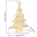 vidaXL Karácsonyfa 120 LED-del Meleg fehér 120,5 cm PET