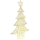 vidaXL Karácsonyfa 160 LED-del Meleg fehér 150 cm PET